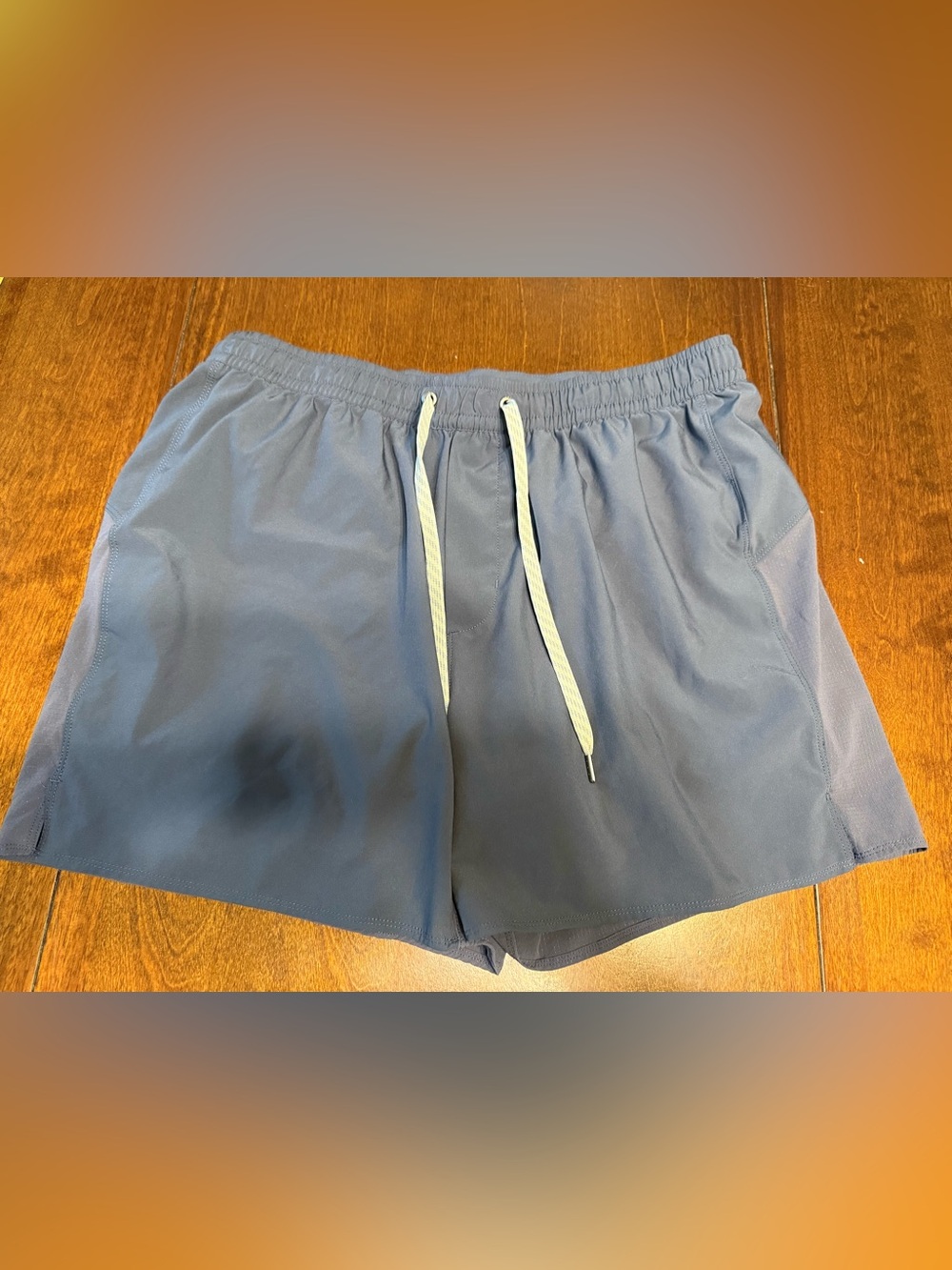Vuori Men's Kore Shorts Blue/Grey Lined Athletic Gym Running Training Size M